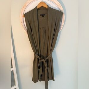 Banana Republic Khaki Open Front Cardigan